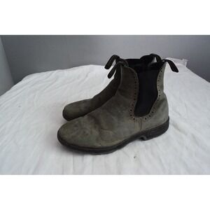 Blundstone Chelsea Boots US 8 Grey Leather AU 5 Women Pull On FLAWS